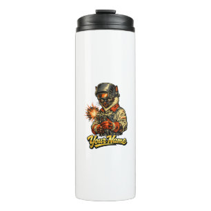 Termo Taza térmica personalizada de gato siamés soldador