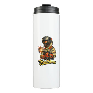 Termo Taza térmica personalizada de gato siamés soldador