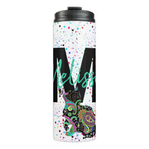 Termo Taza térmica personalizada de gato y mariposa Pais