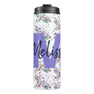 Termo Taza térmica personalizada de libélulas coloridas