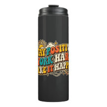 Taza térmica retro Stay Positive