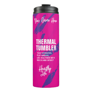 Termo Taza térmica rosa azul Brushy