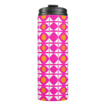 Taza térmica rosa intenso y naranja