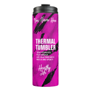Termo Taza térmica rosa negra Brushy