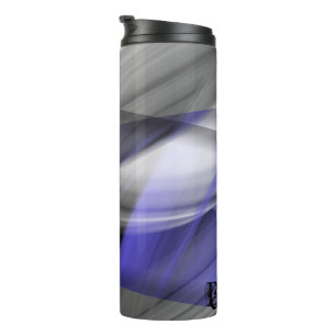 Termo Taza Térmica Tendencia Abstracta Violeta Lavanda
