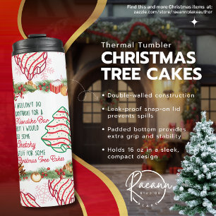 Termo Taza Térmica Tortas de árbol de Navidad