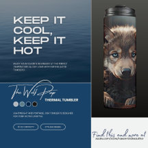 Taza térmica Wolf Pup