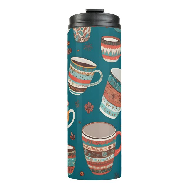 Termo Tazas de café coloridas (Anverso)