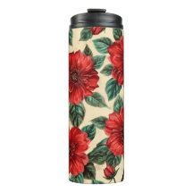 Tazas térmicas con estampado floral