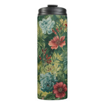 Tazas térmicas con estampado floral