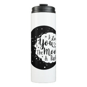 Termo Te amo a la luna y de vuelta