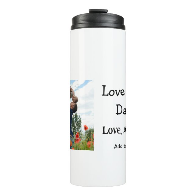 Termo Te amo el día de papá padre elegante agregar texto (Anverso)