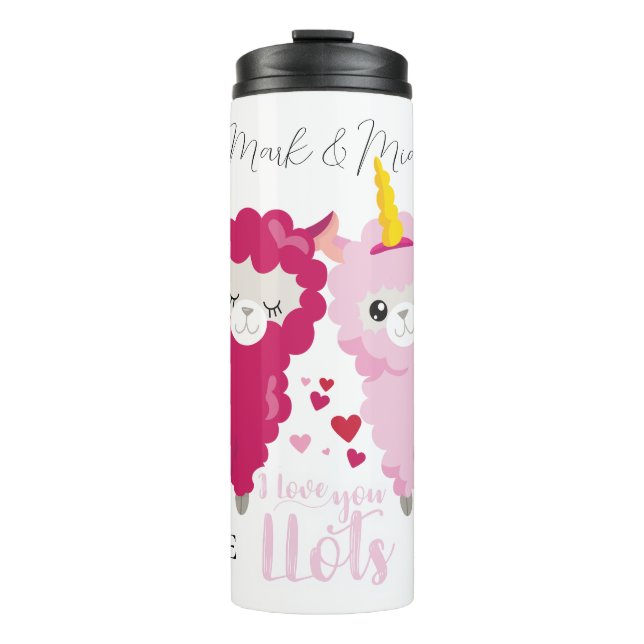 Termo Te Amo Llots Llama Personalizado Gigante De Ella (Anverso)