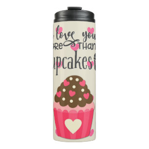 Termo Te amo más que el Tumbler Termal Cupcakes