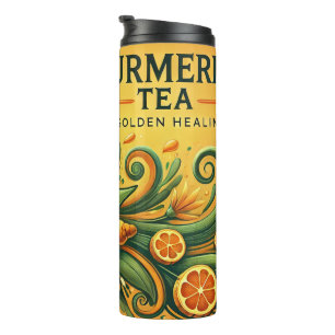 Termo Té Design AI arte de Turmeric