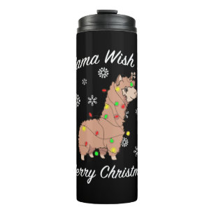 Termo Te llamo Desearía Un Feliz Navidad De Llama Navide