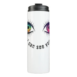 Termo Te veo con ojos coloridos en los tumblers
