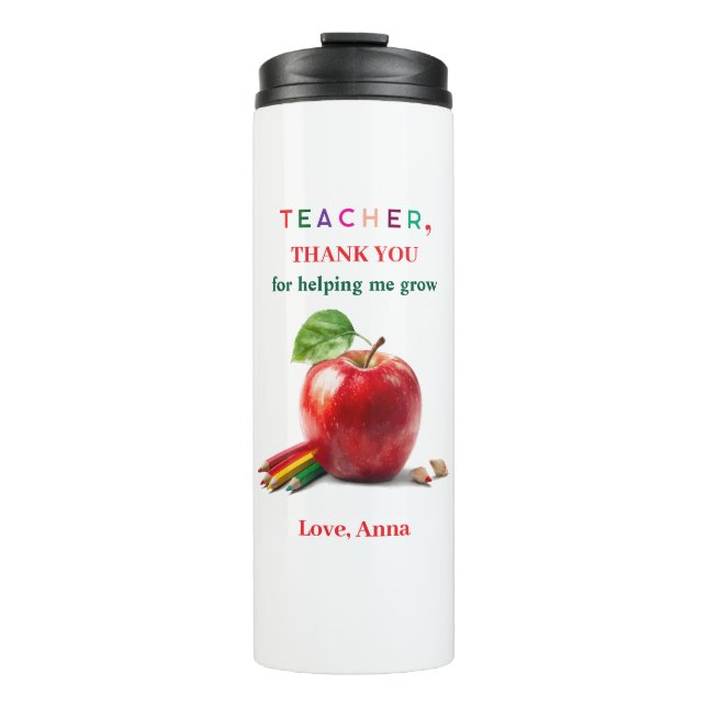 Termo Teacher Gift – Thermal Tumbler Thank You Message (Anverso)