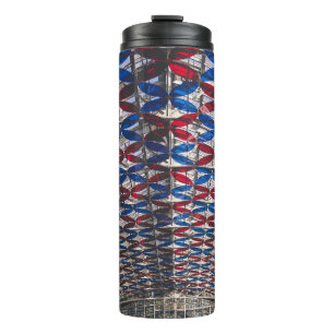 Termo Techo de cristal rojo y azul
