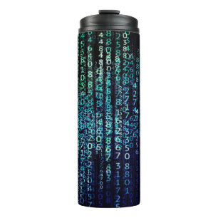 Termo Tecnología Matriz Código binario Azul Verde