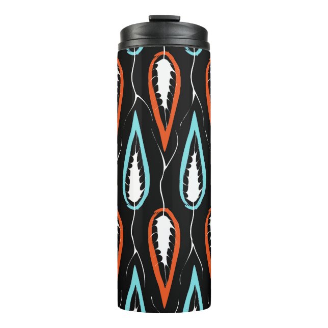 Termo Tejido retro: textura sin costura floral (Anverso)