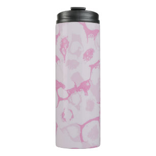 Termo Tejidos de flores de color rosa y blanco