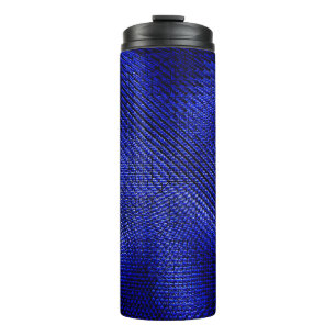 Termo Tejidos de manteca azul y negro