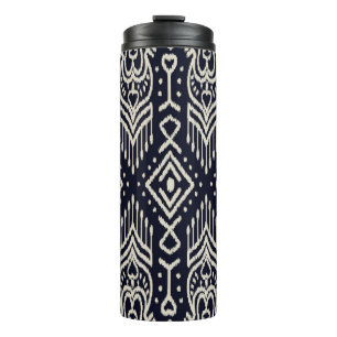 Termo Tela Ikat bordada: Elegancia étnica.