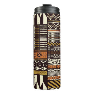 Termo tela tribal africana, vintage abstracto.
