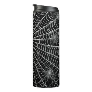 Termo Telarañas de araña negras y blancas Halloween
