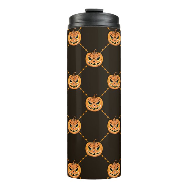 Termo Tema de la fiesta de calabaza de Halloween. (Anverso)