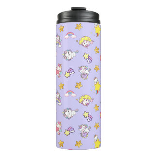 Termo Tema de Unicornio Arcoíris Estrella Luz Purpura