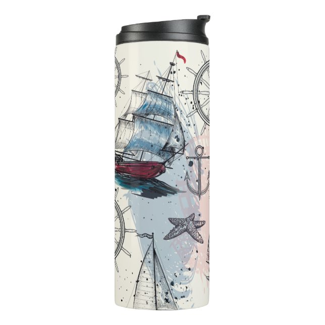 Termo Tema Náutico. Regatta. (Rotado hacia la izquierda)