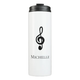 Termo Témpano musical Clef Black White