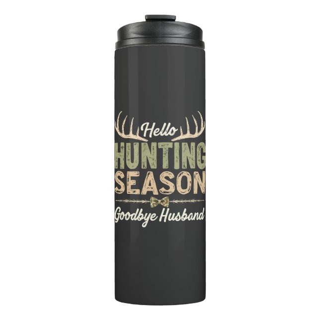 Termo Temporada de caza de saludos, parejas de esposos d (Anverso)