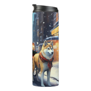 Termo Temporada Festiva de Navidad de Akita