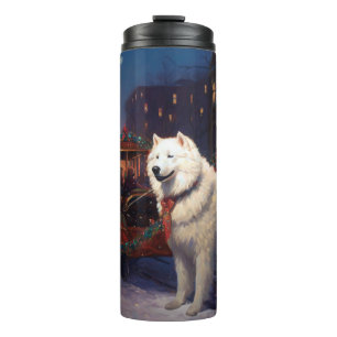 Termo Temporada Festiva de Navidad Samoyedo