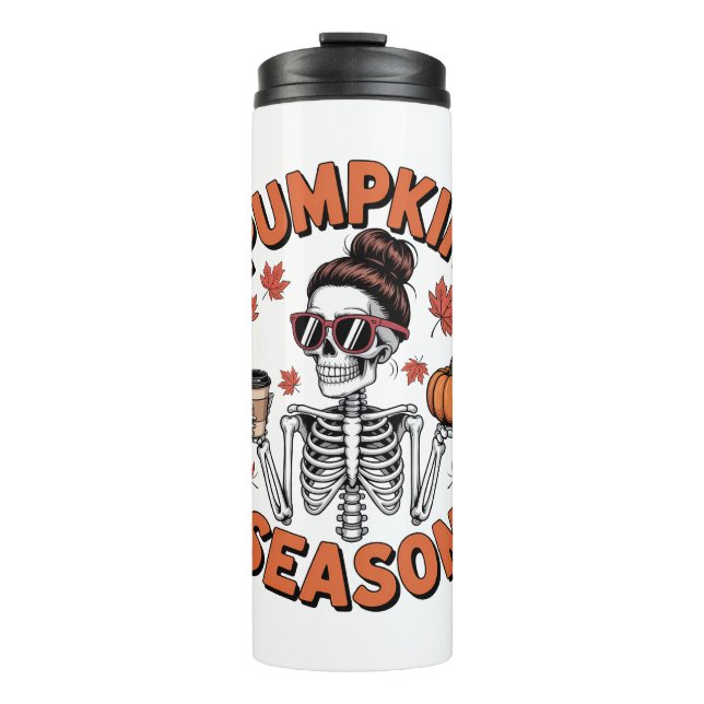 Termo Temporada otoño de calabaza (Anverso)