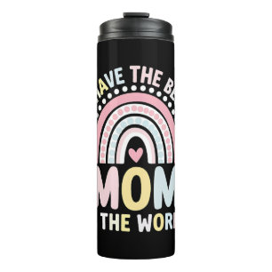 Termo Tengo la mejor mamá del mundo Boho Arcoíris