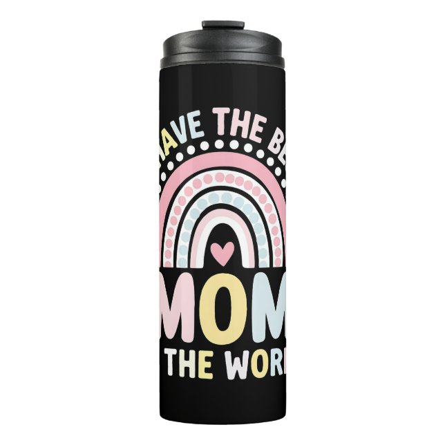 Termo Tengo La Mejor Mamá Del Mundo En El Arcoiris Boho (Anverso)