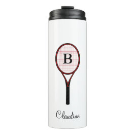 Termo Tenis Racket Design Travel Mug Thermal Tumblers