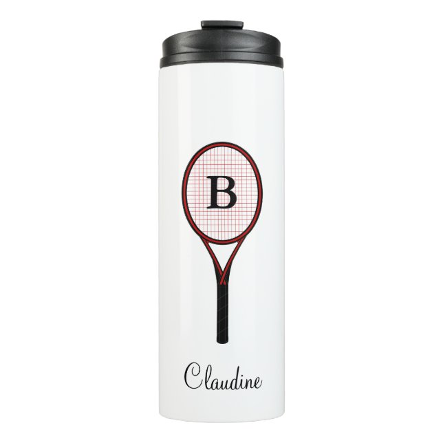Termo Tenis Racket Design Travel Mug Thermal Tumblers (Anverso)