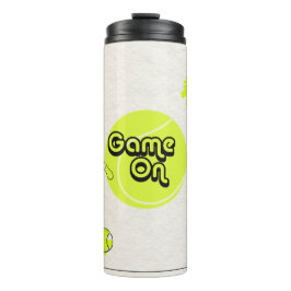 Termo Tennis Sports Tumbler con la cita GAME ON
