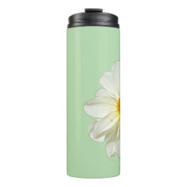Termo Térmica de Flor Blanca de Menta Suave y Abeja Tumb