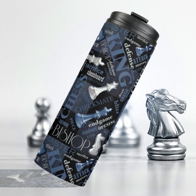Termo Términos y piezas de ajedrez Silver y Blue ID784 (Subido por el creador)