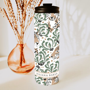Termo Termoimpresión Personalizada de Foliaje de Leopard