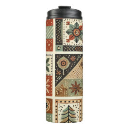 Termo Terracotta Patchwork Quilt Rustic Boho Floral