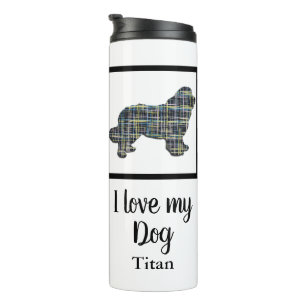 Termo Terranova / Newfie Dog Y&B Grid Silhouette