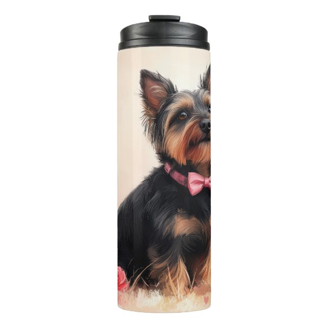 Termo Terrier Australiano con Rosas - Día de San Valentí (Anverso)