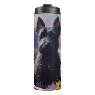 Termo Terrier Escocés en una Paleta: Una Aventura Escéni